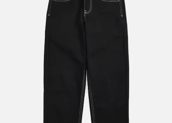 Empyre Embroidered Logo Black Denim Jeans