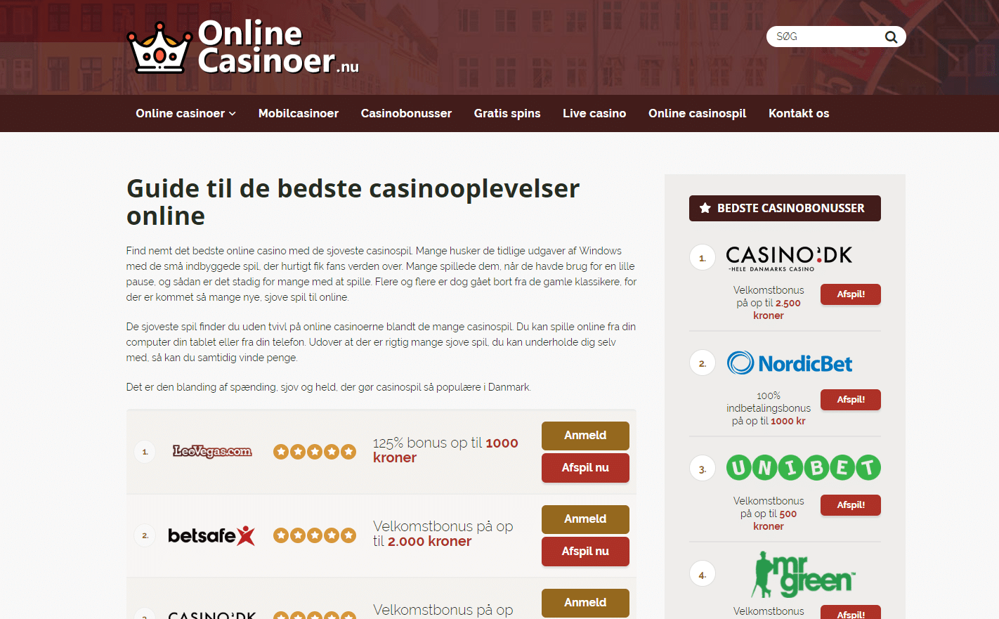 Online Casinoer