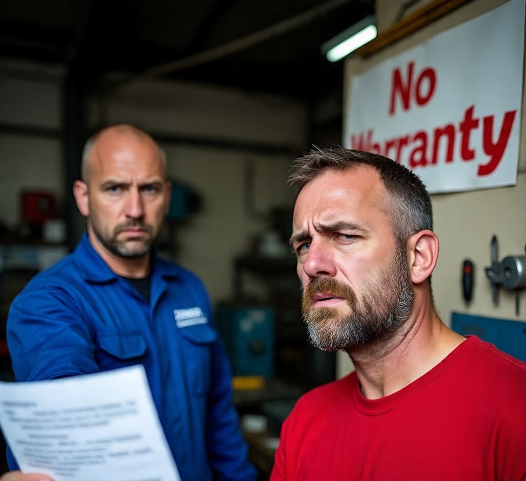 Red flags when choosing a phone repair shop like no warranty or unclear pricing.