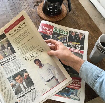 kriseramt far i avisen