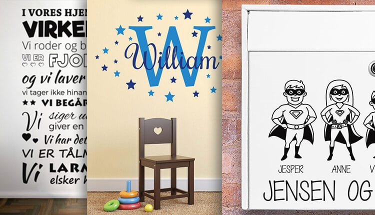 Wallstickers og postkasse stickers